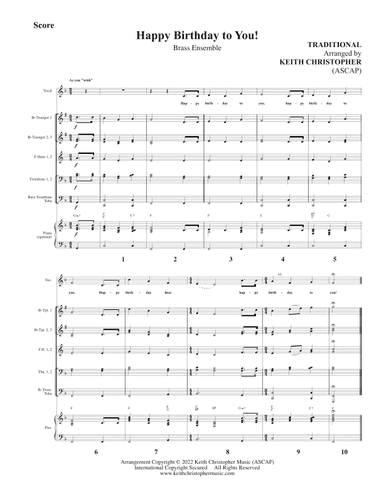 Happy Birthday to You (arr. Keith Christopher)