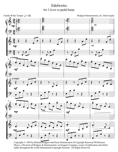 Edelweiss (arr. John Gaspar)