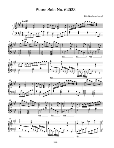 Piano Solo No.  62023