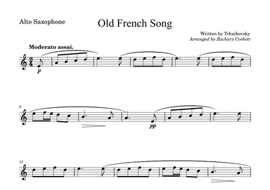 Old French Song (arr. Zachary Corbett)