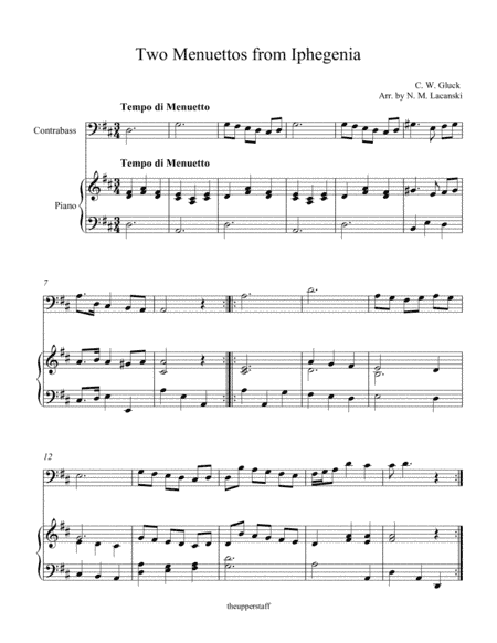 Two Menuettos from Iphegenia (arr. Nick Lacanski)