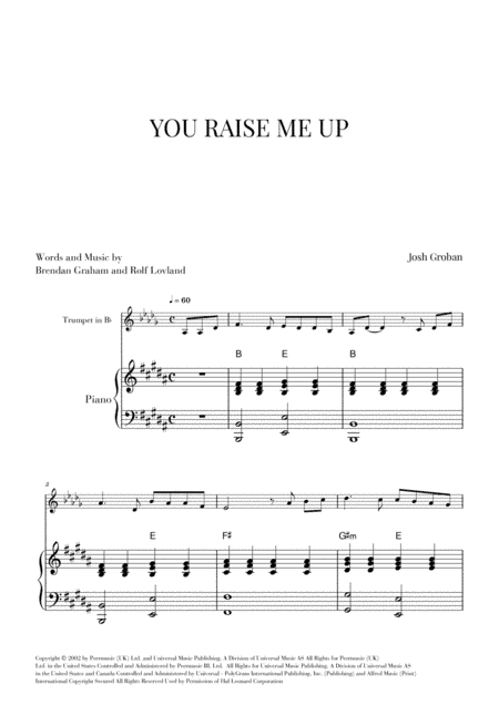 You Raise Me Up (arr. Cadenza Editions)