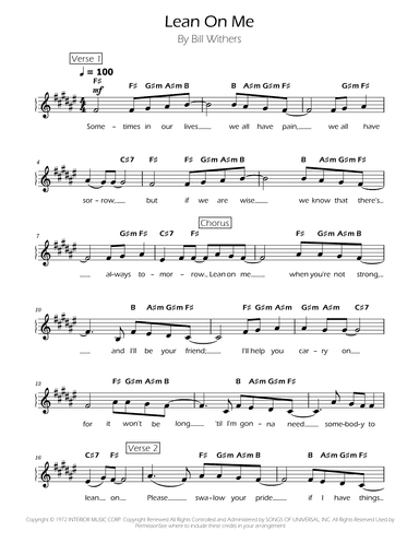 Lean On Me (arr. Ygor Nunes)