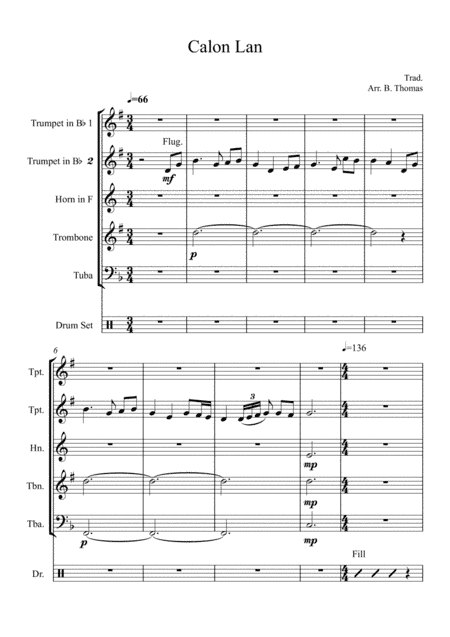 Calon Lan (arr. B. Thomas)