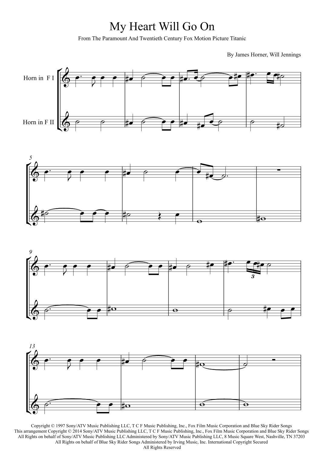 My Heart Will Go On (love Theme From 'titanic') (arr. Karen Gueiros)