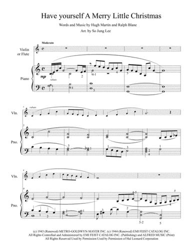 Have Yourself A Merry Little Christmas  from MEET ME IN ST. LOUIS (arr. So Jung Lee)