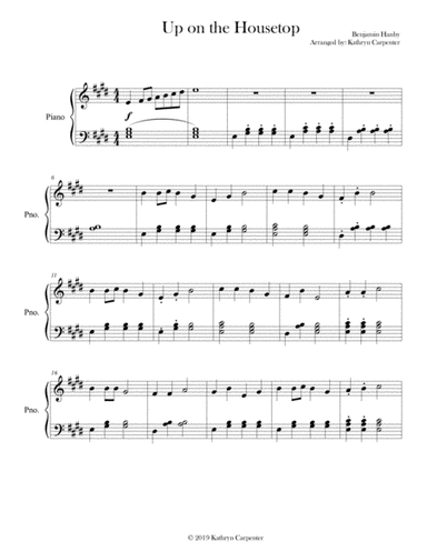 Up on the Housetop (Piano) (arr. Kathryn Carpenter)