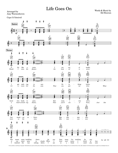 Life Goes On (arr. Amy Warmenhoven)