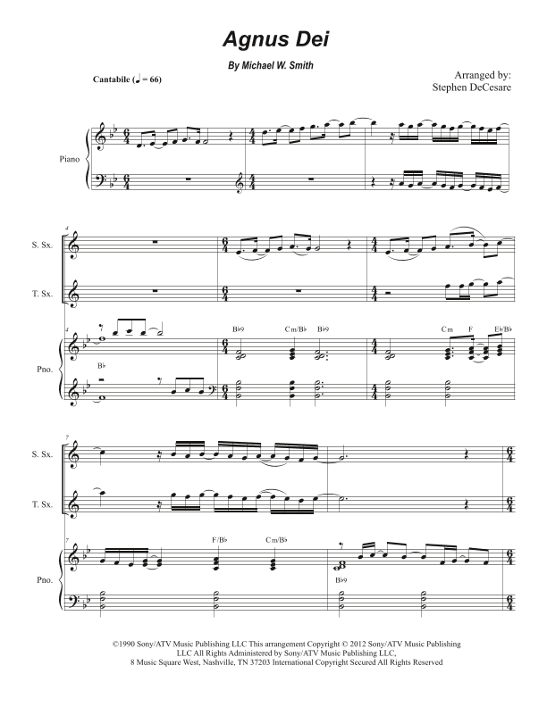 Agnus Dei (arr. Stephen DeCesare)