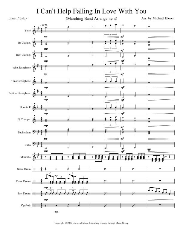 Only Fools Rush In (arr. Michael Bloom)