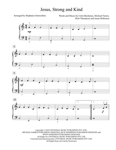 Jesus, Strong And Kind (arr. Stephanie Immordino)