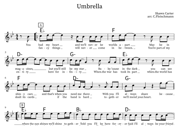 Umbrella (arr. Christoph Fleischmann)