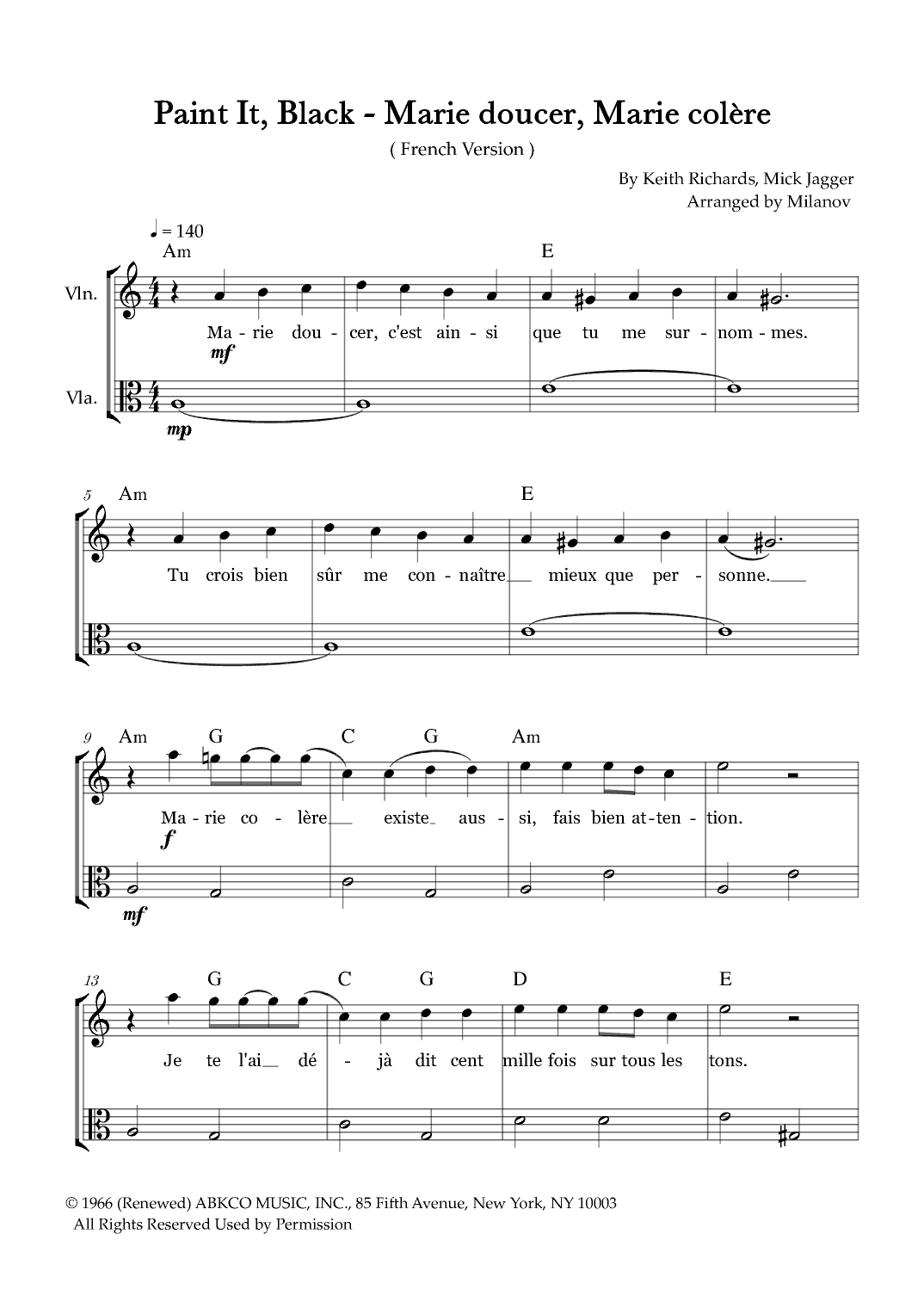 Paint It, Black (arr. Milanov)