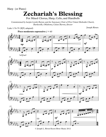 Zechariah's Blessing Harp Part