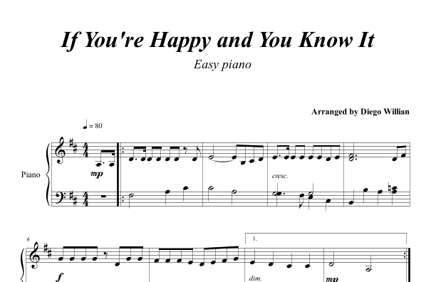 If You're Happy and You Know it (arr. Diego Willian) (arr. Diego Willian)