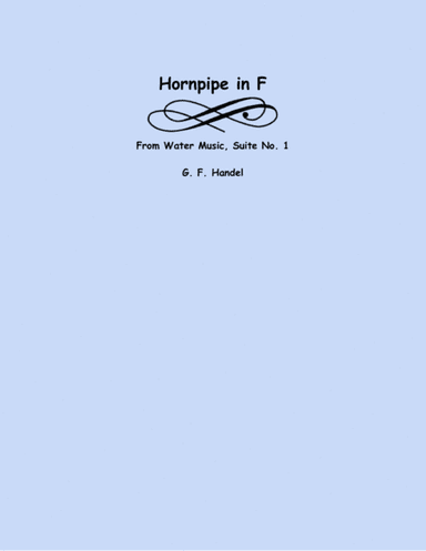 Hornpipe in F from Water Music (Flute Choir) (arr. Lena Seeger)