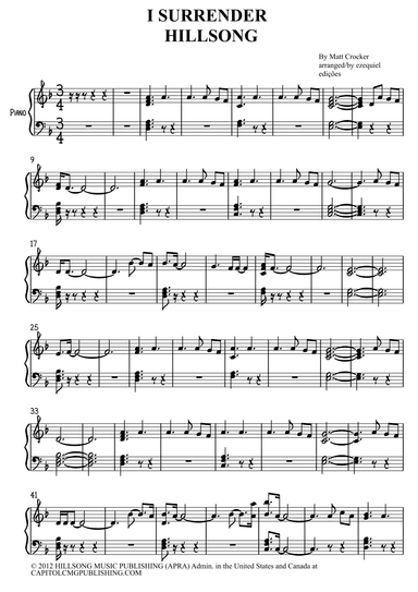 I Surrender (arr. BY EZEQUIEL EDIÇÕES)