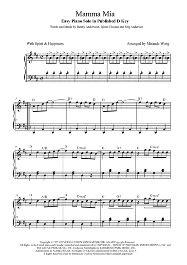 Mamma Mia (arr. Miranda Wong)