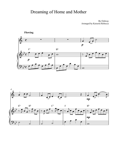 Dreaming of Home and Mother (arr. Kaiserin Rebecca)