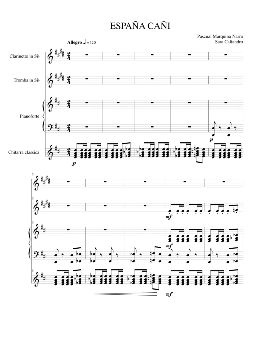Espana Cani (arr. Sara Caliandro)