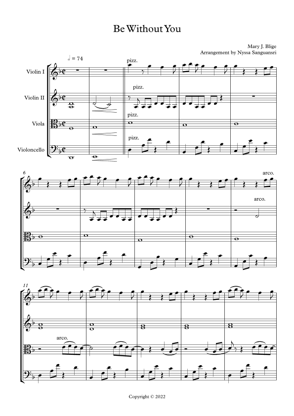 Be Without You (arr. Nyssa Sanguansri)