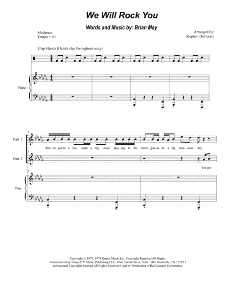 We Will Rock You (arr. Stephen DeCesare)