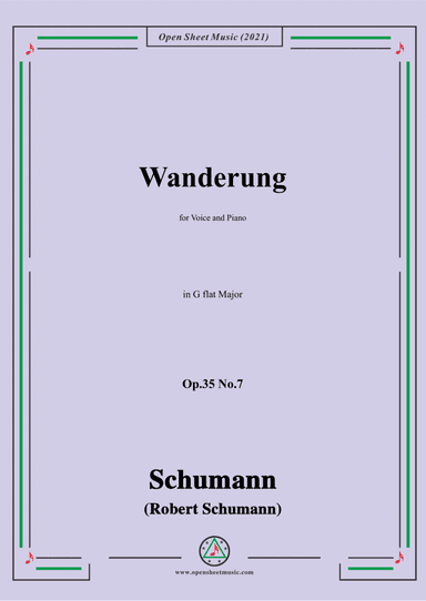 Schumann-Wanderung,Op.35 No.7 in G flat Major (arr. Open Cloud)