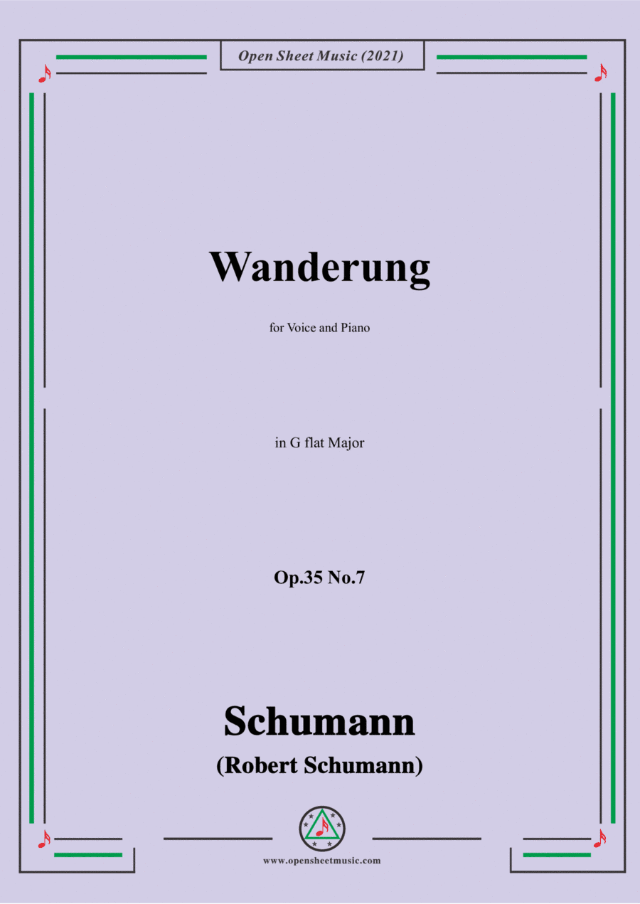 Schumann-Wanderung,Op.35 No.7 in G flat Major (arr. Open Cloud)