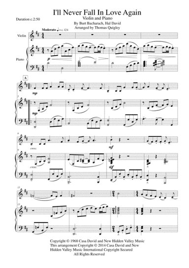 I'll Never Fall In Love Again (arr. Thomas Quigley)