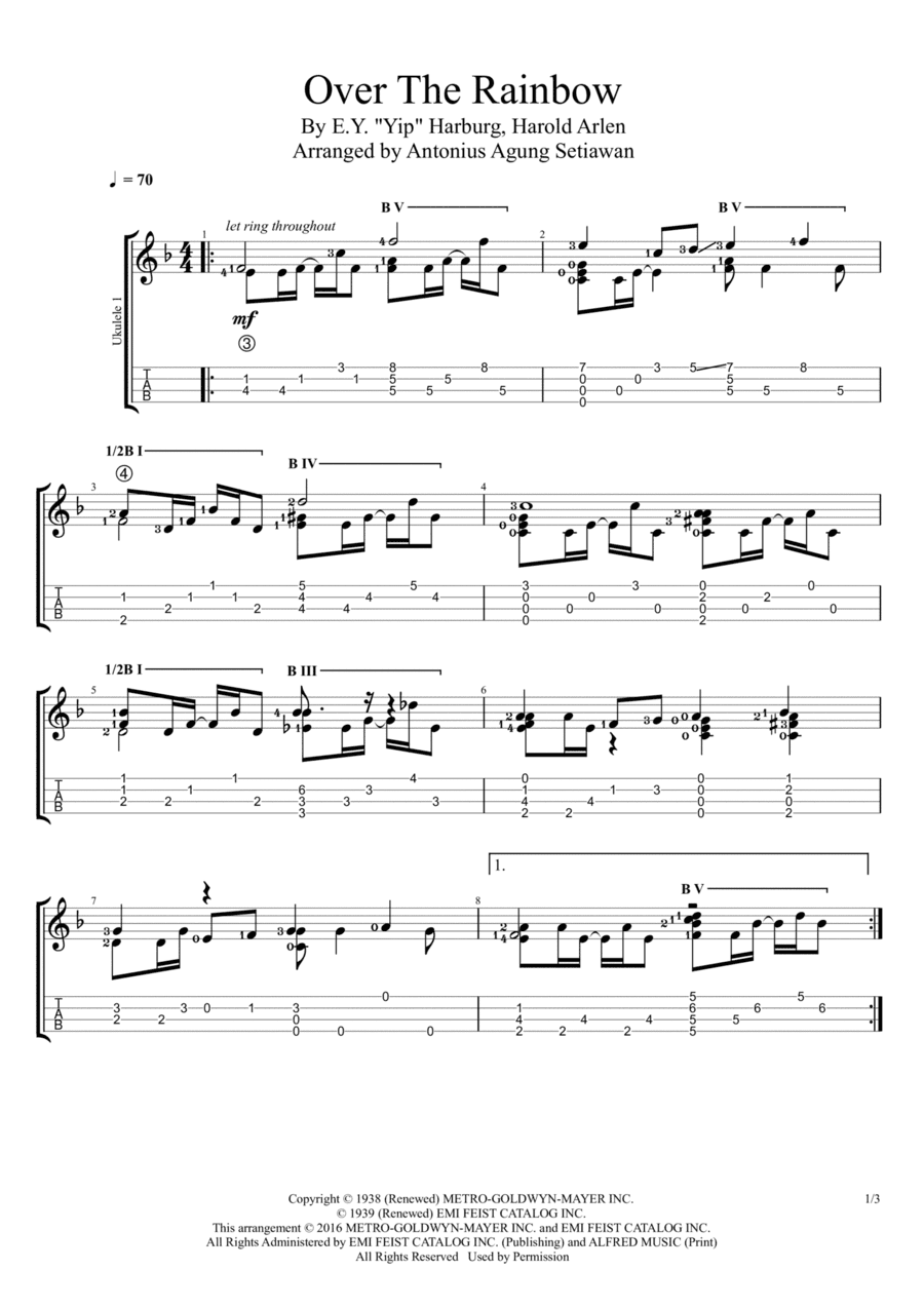 Over The Rainbow (arr. Antonius Agung Setiawan)