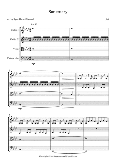 Sanctuary - Joji (arr. Ryan Hanzel Monakil)