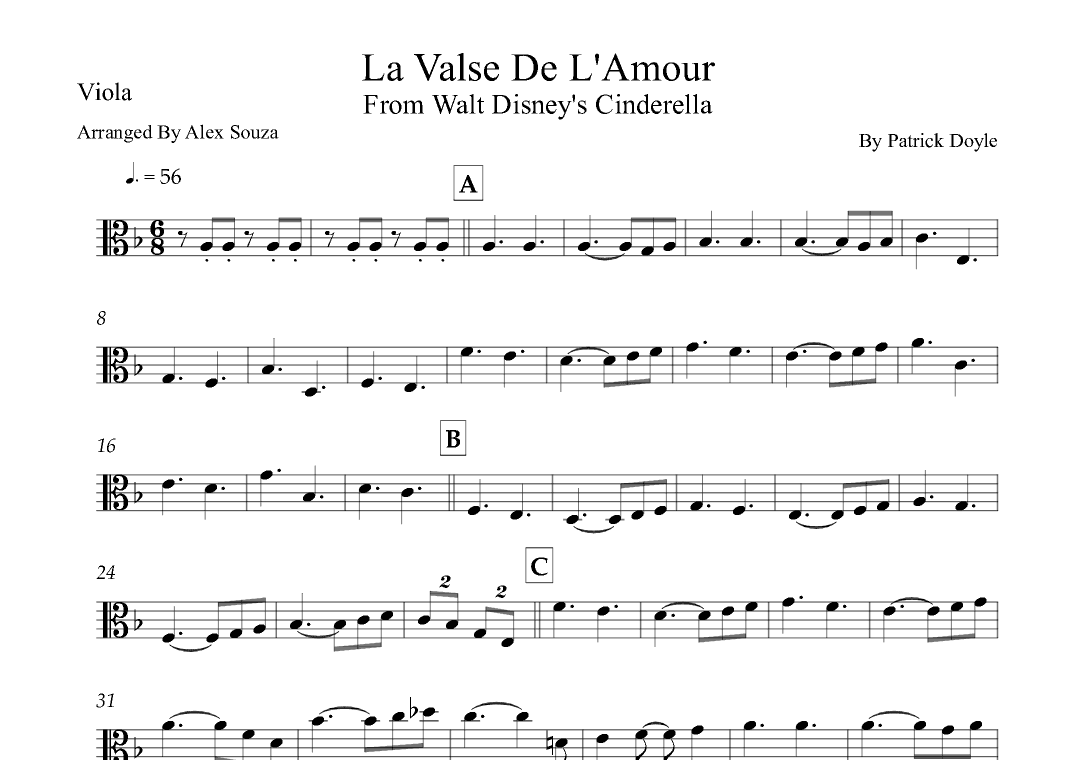 La Valse De L'amour (arr. Alex Souza)