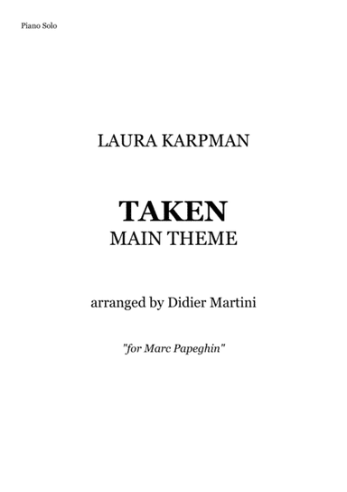 Taken Main Title (arr. Didier Martini)