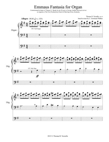 Emmaus Fantasy (Organ Solo) (arr. Thomas R. Vozzella)