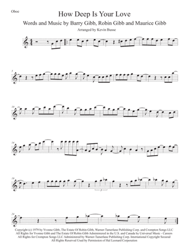 How Deep Is Your Love  from the Motion Picture SATURDAY NIGHT FEVER (arr. Kevin Busse)
