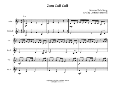 Zum Gali Gali (arr. Dominic Meccia)