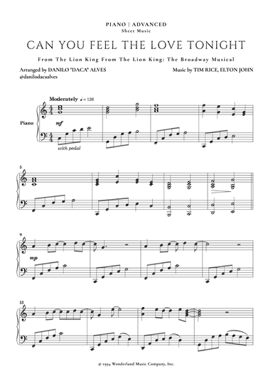 Can You Feel The Love Tonight (arr. Danilo "Daca" Alves)