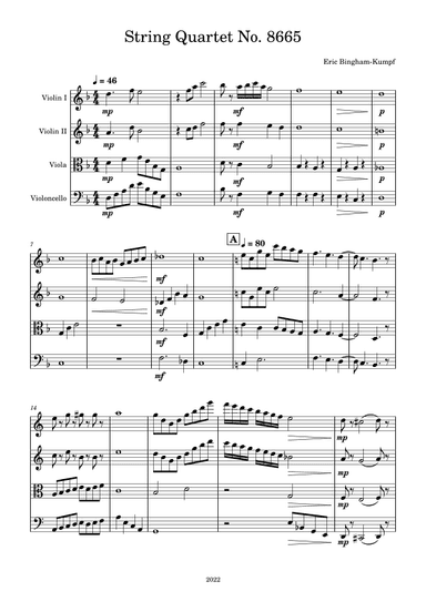 String Quartet No. 8665