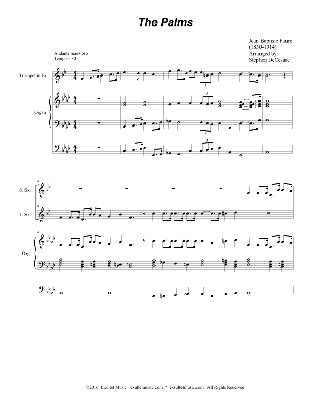 The Palms (Duet for Soprano and Tenor Saxophone) (arr. Stephen DeCesare)