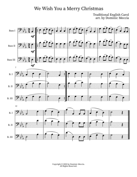 We Wish You a Merry Christmas (arr. Dominic Meccia)