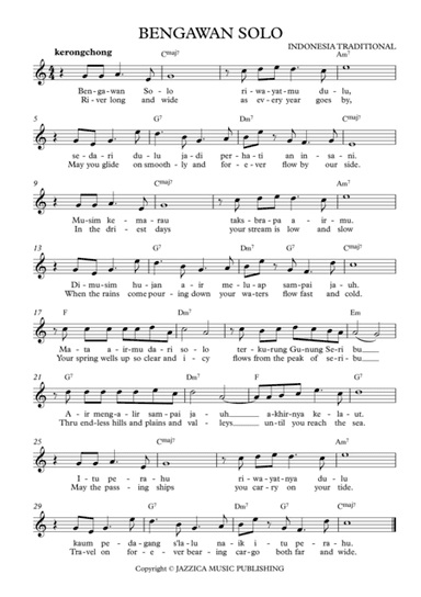 Bengawan Solo (arr. Jazzica Music)