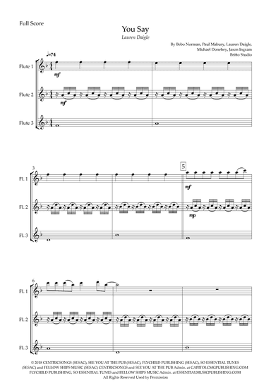 You Say (arr. Fabio Britto)