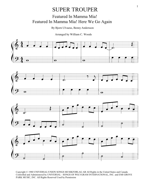 Super Trouper (arr. William C. Woods)