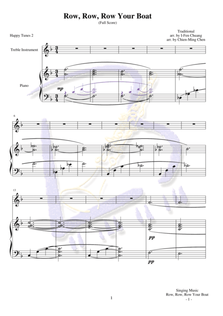 Row, Row, Row Your Boat (arr. Ifen Chuang, Chien-Ming Chen)