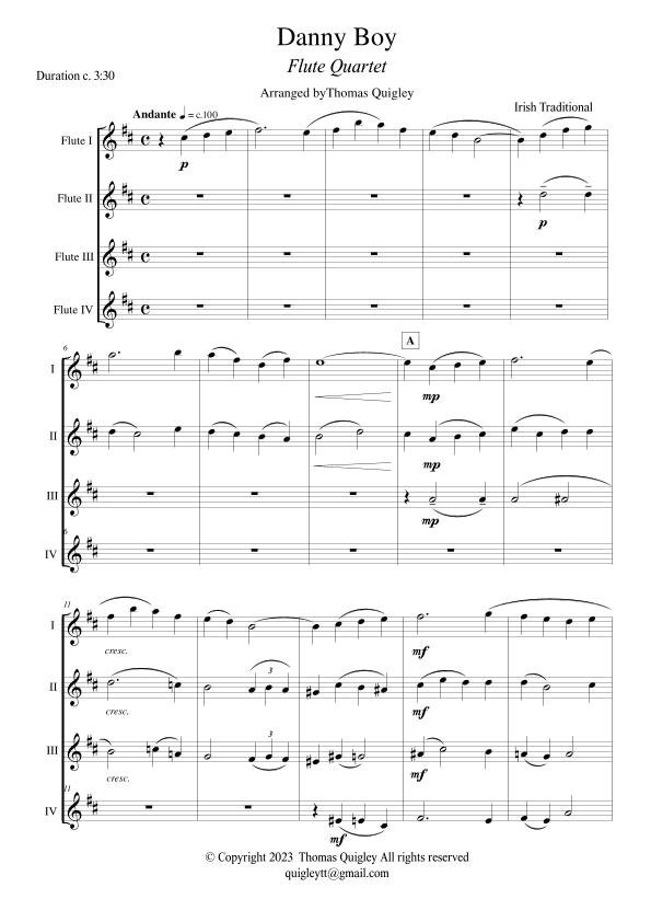 Danny Boy (arr. Thomas Quigley)