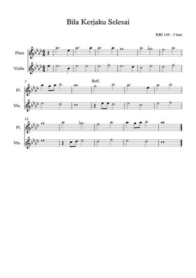 My Saviour First of All / Bila Kerjaku Selesai (arr. Angie Wiranata)