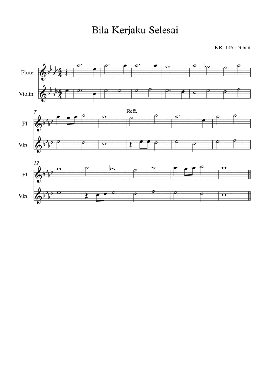 My Saviour First of All / Bila Kerjaku Selesai (arr. Angie Wiranata)