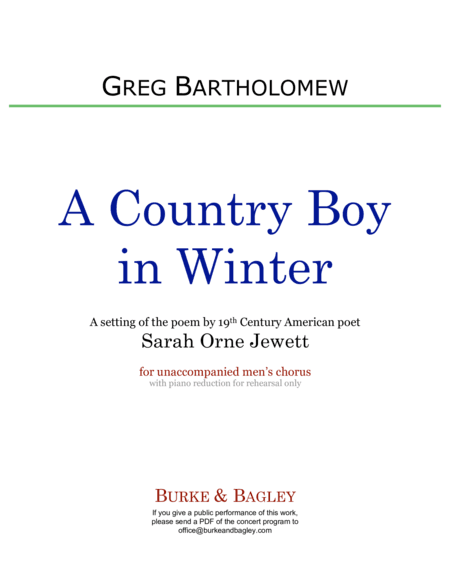 A Country Boy in Winter