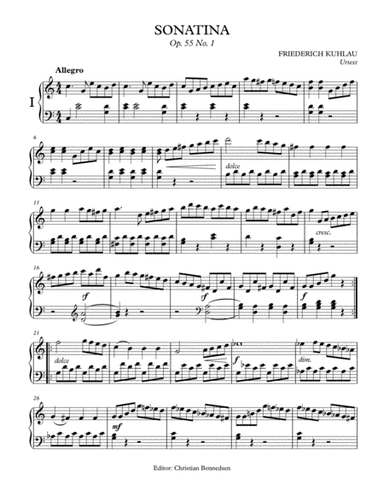 Kuhlau - Sonatina Op. 55 No. 1 (arr. Christian Bennedsen)