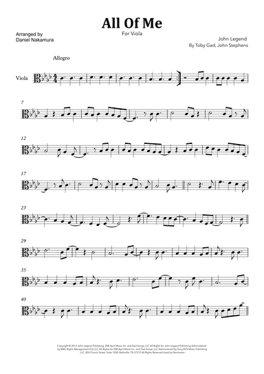 All Of Me (arr. Daniel Nakamura)